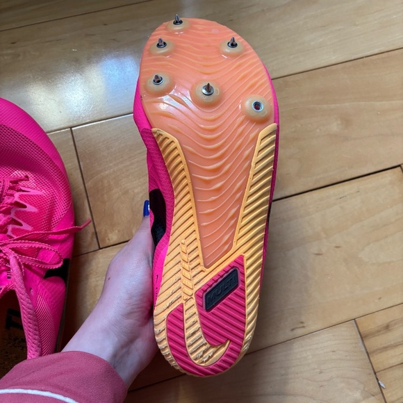 Nike Zoom Rival Track and Field Spikes Mens Size 11 Pink Orange Running Race - Picture 5 of 10